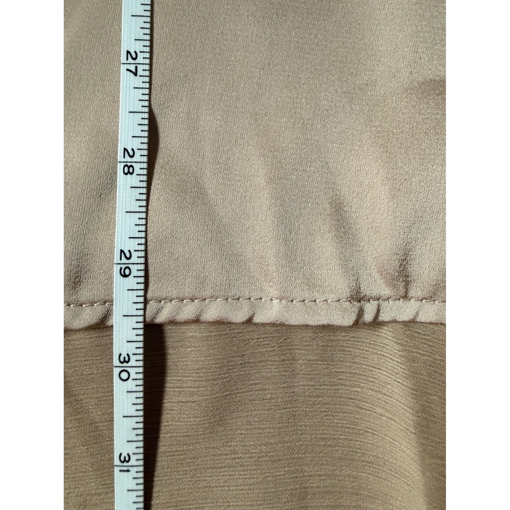 Commense Layered Asymmetric Midi Dress Womens M Beige Cowl Neck Minimalist - Picture 6 of 8